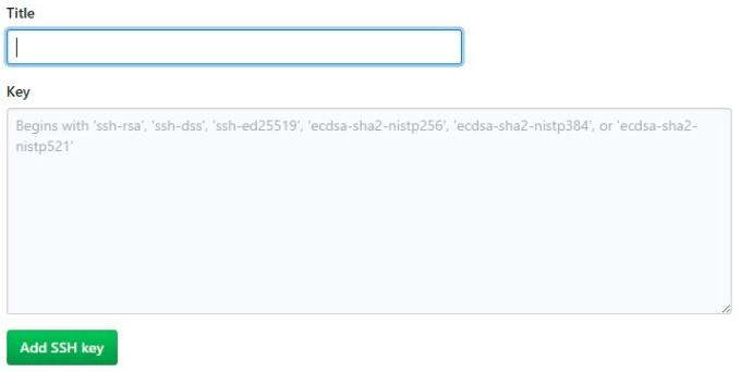 new SSH Key